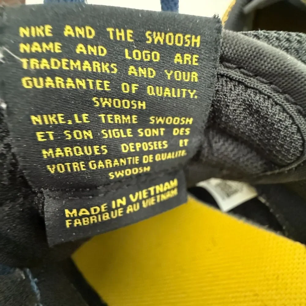 Size 12 -Nike Dunk Low Shoes Vintage Michigan Blue Black Yellow FZ4014-010 Men's